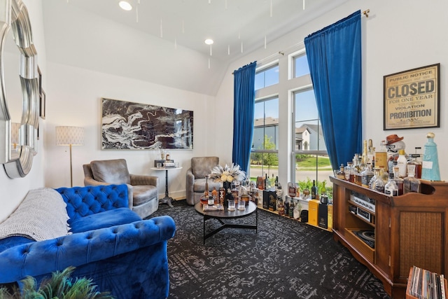 2241 Robin Way, Northlake, TX 76247 - living area featuring vaulted ceiling
