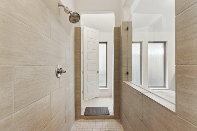 2241 Robin Way, Northlake, TX 76247 - bathroom with a tile shower and tile patterned floors