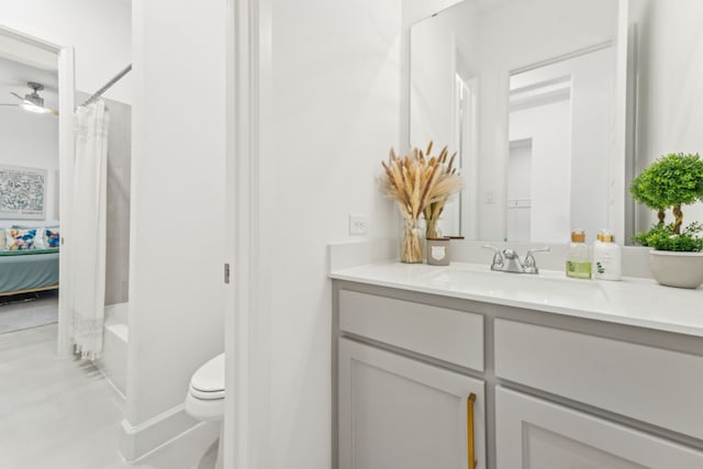 2241 Robin Way, Northlake, TX 76247 - bathroom with vanity, toilet, and shower / bath combo with shower curtain