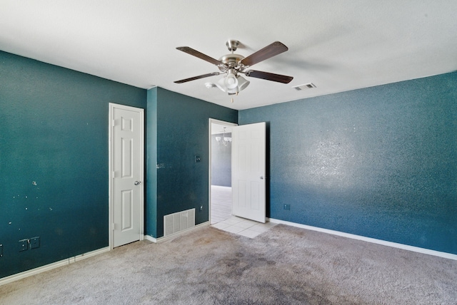 5608 Humbert Ave, Fort Worth, TX 76107 - unfurnished bedroom with carpet, baseboards, and ceiling fan