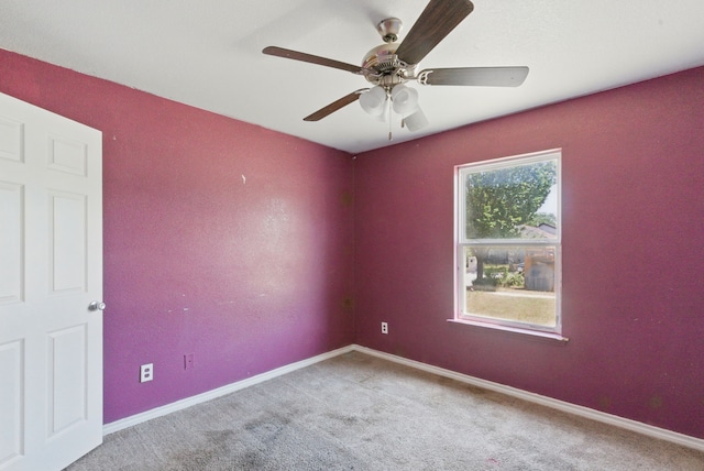 5608 Humbert Ave, Fort Worth, TX 76107 - carpeted spare room featuring ceiling fan and baseboards