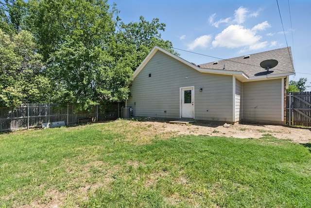 5608 Humbert Ave, Fort Worth, TX 76107 - back of house with central air condition unit and a shingled roof