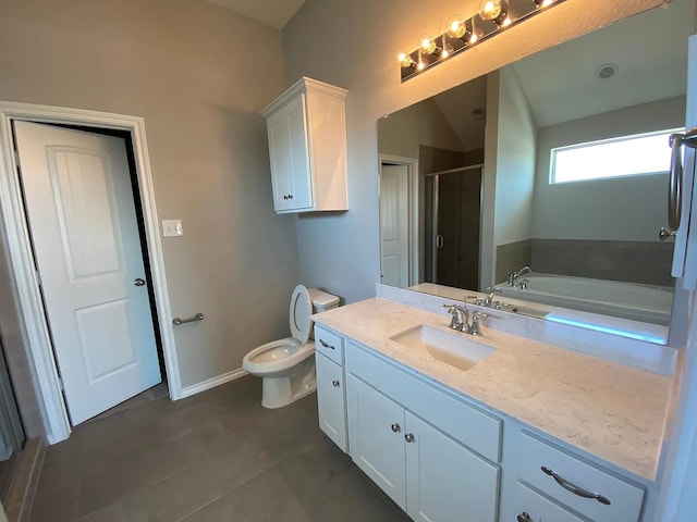 523 Long Pr, Royse City, TX 75189 - bathroom with a shower stall, vanity, toilet, and a garden tub