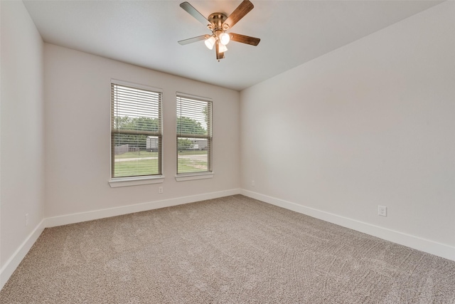 137 Willow Ln, Roanoke, TX 76262 - empty room with carpet, baseboards, and a ceiling fan