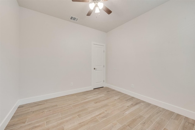 137 Willow Ln, Roanoke, TX 76262 - empty room featuring light wood-style flooring, a ceiling fan, and baseboards