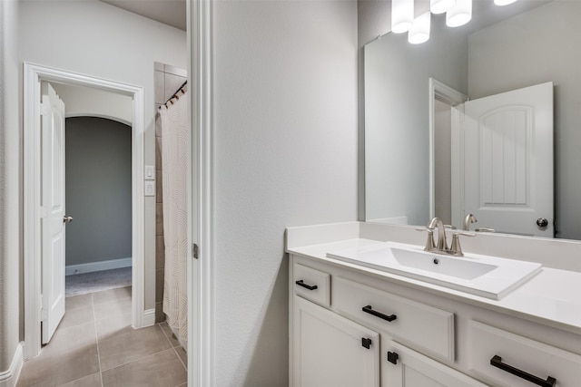 1421 Benavites Dr, Little Elm, TX 75068 - bathroom featuring vanity and tile patterned flooring