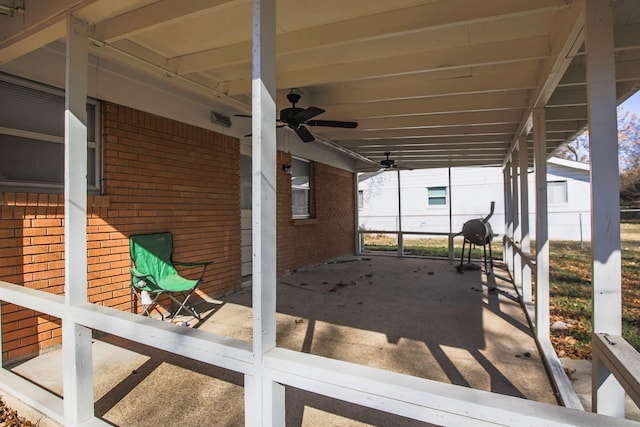 5705 Wheaton Dr, Fort Worth, TX 76133 - view of patio / terrace featuring ceiling fan