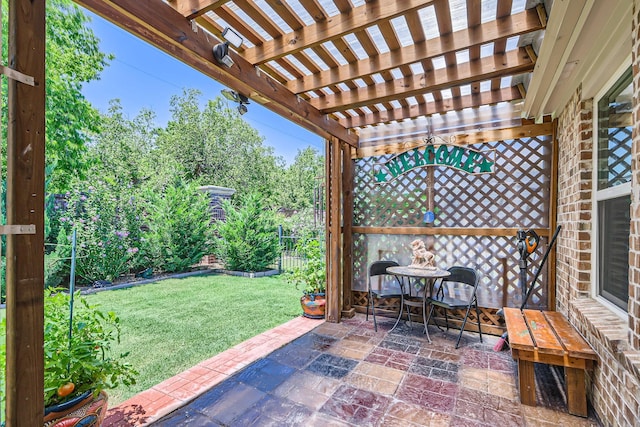 8745 Twin Pines Ln, Frisco, TX 75036 - view of patio featuring a pergola