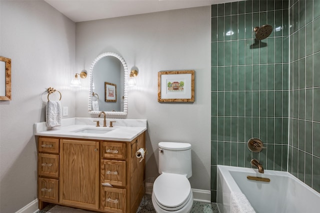 4017 Piedmont Rd, Fort Worth, TX 76116 - full bathroom featuring vanity, toilet, and baseboards