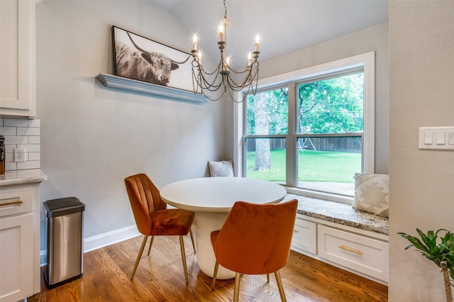 4017 Piedmont Rd, Fort Worth, TX 76116 - dining area with a chandelier and wood finished floors