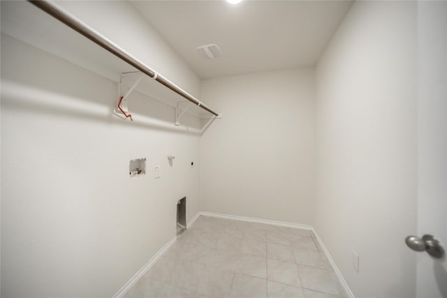 708 Rustic Meadows Trl, Princeton, TX 75407 - laundry area featuring hookup for a gas dryer, hookup for a washing machine, baseboards, and hookup for an electric dryer