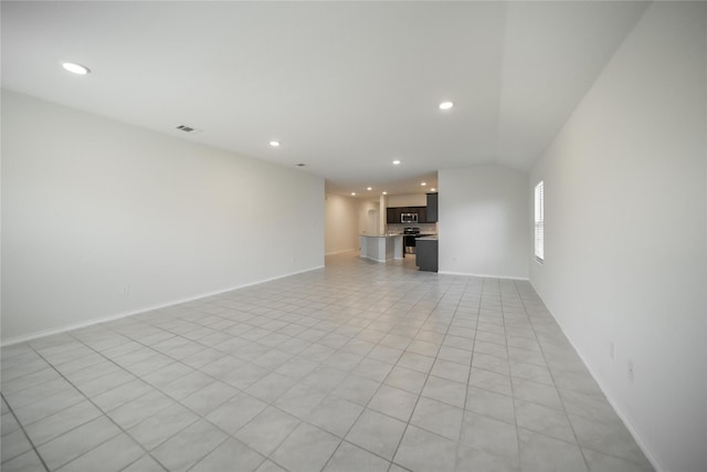 708 Rustic Meadows Trl, Princeton, TX 75407 - unfurnished living room with recessed lighting, baseboards, and light tile patterned floors