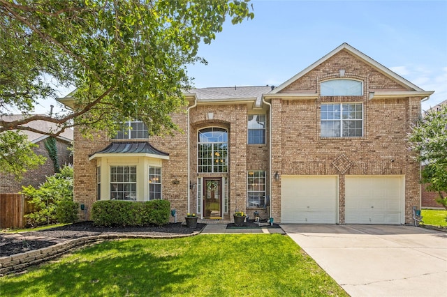 7705 Marble Canyon Ct, Fort Worth, TX 76137 - traditional-style home featuring driveway, an attached garage, and brick siding
