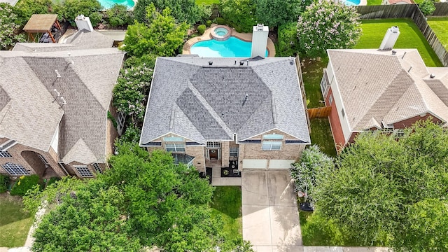 7705 Marble Canyon Ct, Fort Worth, TX 76137 - bird's eye view of a pool area