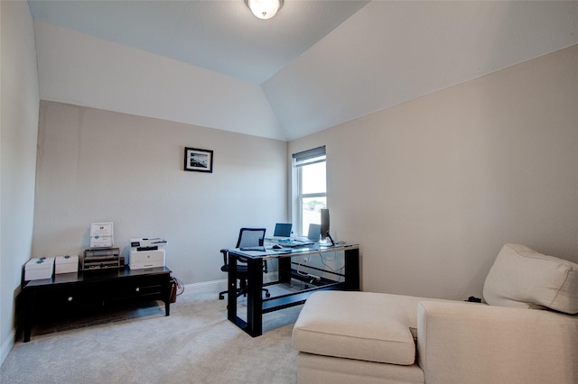 12990 Twelve Oaks Ave, Frisco, TX 75035 - office featuring light colored carpet, baseboards, and vaulted ceiling