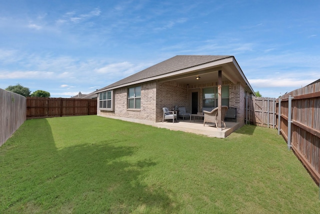 11913 Bellegrove Rd, Burleson, TX 76028 - rear view of property featuring brick siding, a patio area, and roof with shingles