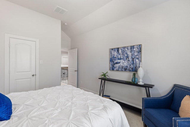 2851 Clearwater Dr, Prosper, TX 75078 - bedroom featuring vaulted ceiling and carpet flooring