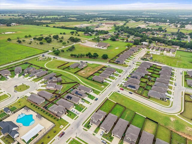 105 Greengate Dr, Boyd, TX 76023 - aerial perspective of suburban area featuring a pool area