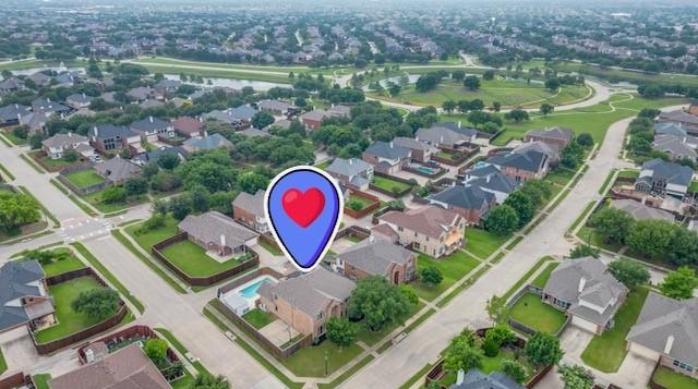 13274 Bayfield Dr, Frisco, TX 75033 - aerial overview of property's location featuring nearby suburban area