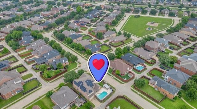 13274 Bayfield Dr, Frisco, TX 75033 - aerial overview of property's location featuring nearby suburban area