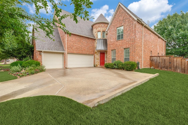 15630 Stonebridge Dr, Frisco, TX 75035 - view of front facade with brick siding, driveway, a garage, and roof with shingles