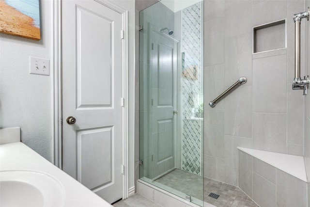 15630 Stonebridge Dr, Frisco, TX 75035 - bathroom featuring a shower stall and vanity