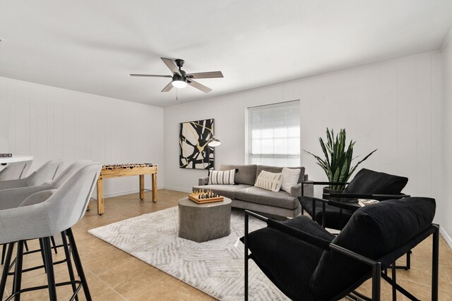 2005 Westshore Dr, Garland, TX 75043 - living room with ceiling fan
