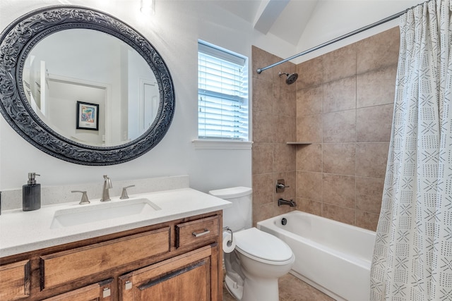2758 Sharlis Dr, Frisco, TX 75036 - full bath featuring shower / tub combo with curtain, toilet, and vanity