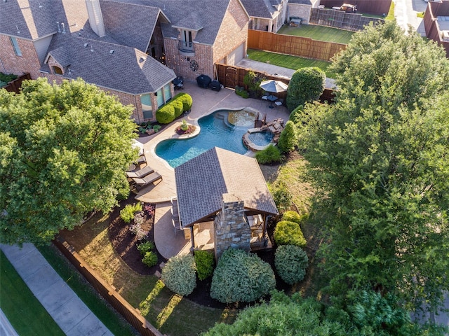 2758 Sharlis Dr, Frisco, TX 75036 - aerial view of property and surrounding area with a pool