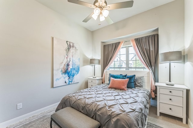 6313 Hedgecoxe Rd, The Colony, TX 75056 - bedroom with baseboards and a ceiling fan