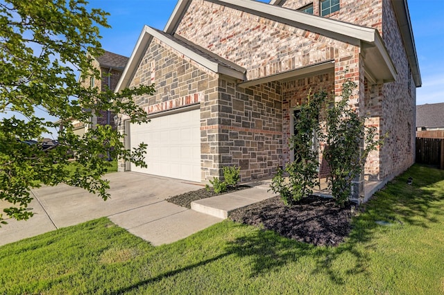 4925 Westhill Dr, Princeton, TX 75071 - view of property exterior with a garage, brick siding, driveway, and a lawn