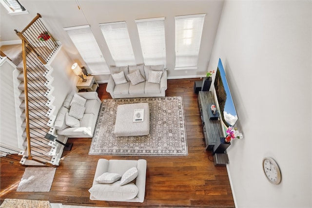 1001 Vineyard Dr, Euless, TX 76039 - living area with wood finished floors and baseboards