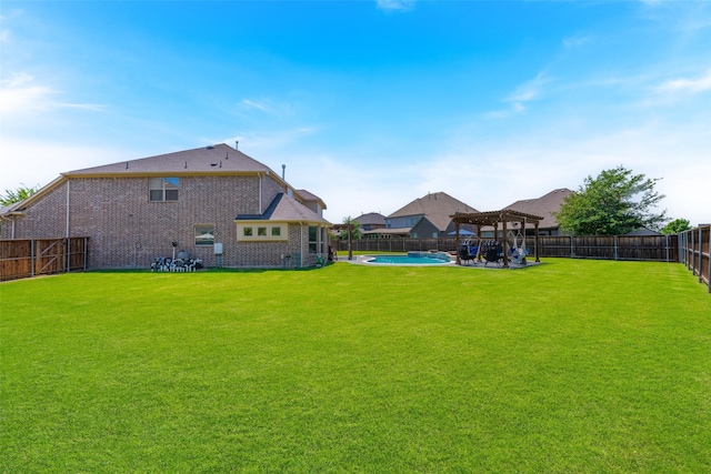 760 Ascot Ct, Prosper, TX 75078 - view of yard with a pergola and a patio area