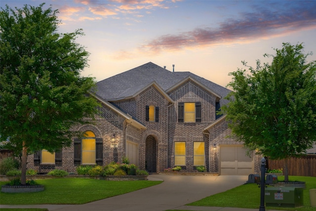 760 Ascot Ct, Prosper, TX 75078 - view of front of house with concrete driveway, brick siding, and an attached garage