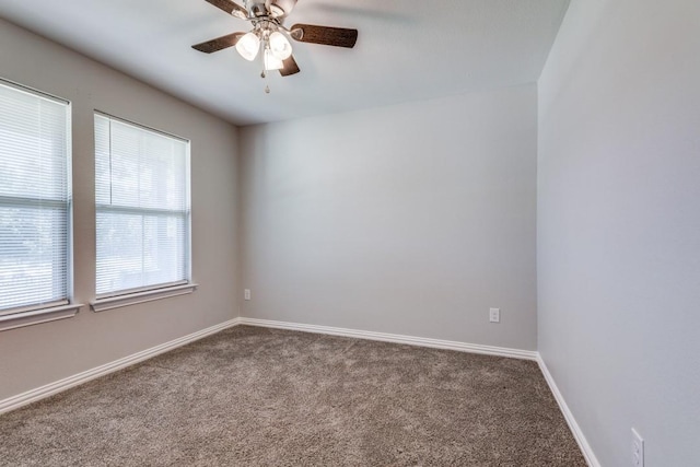 5520 Curzon Ave, Fort Worth, TX 76107 - spare room featuring carpet, a ceiling fan, and baseboards