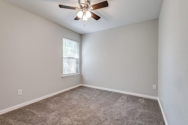 5520 Curzon Ave, Fort Worth, TX 76107 - carpeted spare room featuring ceiling fan and baseboards