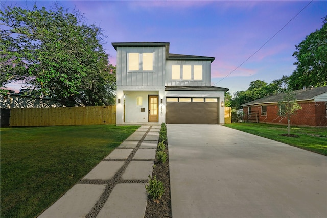 2820 Barnes Bridge Rd, Dallas, TX 75228 - contemporary home with board and batten siding, driveway, and an attached garage