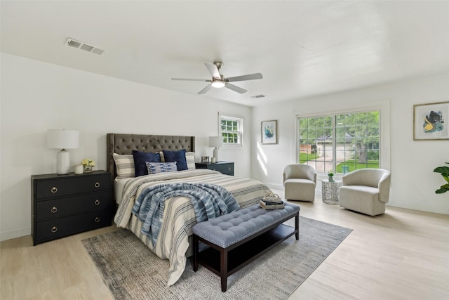 4104 Middlebrook Rd, Fort Worth, TX 76116 - bedroom with light wood-style floors, baseboards, and ceiling fan