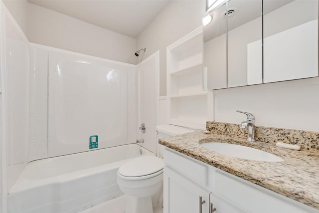 1822 Roberts Cut Off Rd, Fort Worth, TX 76114 - full bathroom with tub / shower combination, vanity, and toilet