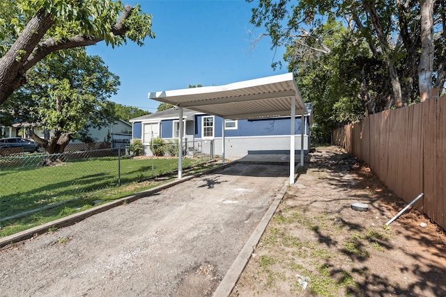 1822 Roberts Cut Off Rd, Fort Worth, TX 76114 - manufactured / mobile home with a carport and driveway
