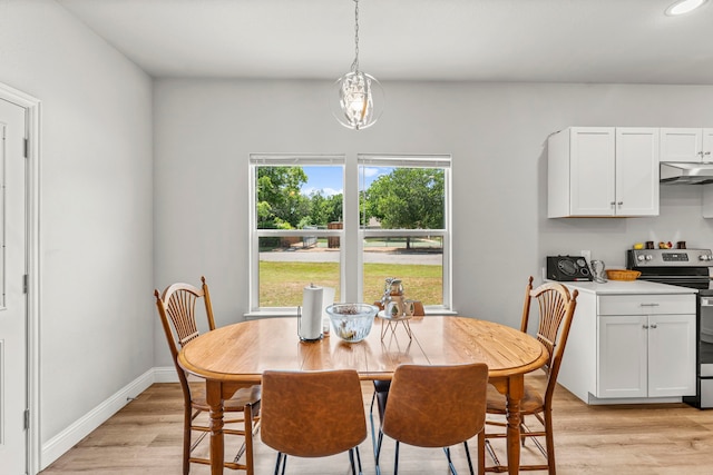 402 Robbins St, Cleburne, TX 76031 - dining space featuring light wood-type flooring, recessed lighting, and baseboards