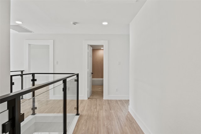3717 Estacado Ln, Plano, TX 75025 - hallway with baseboards, light wood-style floors, and recessed lighting