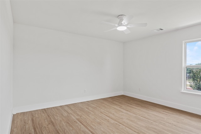 3717 Estacado Ln, Plano, TX 75025 - spare room featuring light wood finished floors, baseboards, and a ceiling fan