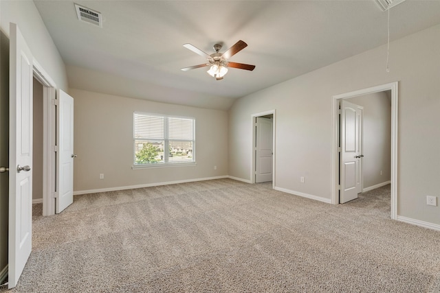 6314 Catalpa Dr, Venus, TX 76084 - unfurnished bedroom with attic access, light colored carpet, baseboards, and a ceiling fan