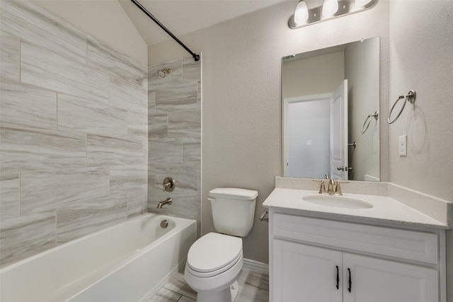 6314 Catalpa Dr, Venus, TX 76084 - bathroom featuring vanity, bathtub / shower combination, and toilet