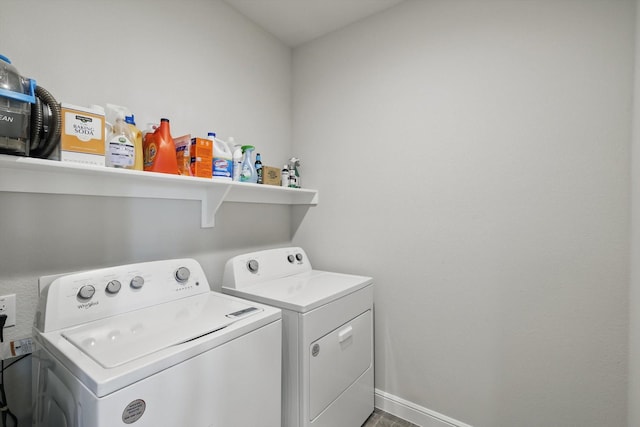 120 Texasage St, Rhome, TX 76078 - laundry room with independent washer and dryer and baseboards
