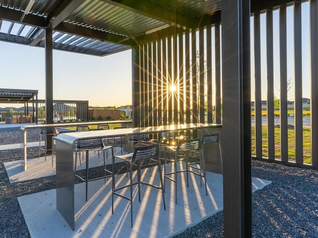 120 Texasage St, Rhome, TX 76078 - view of balcony at dusk