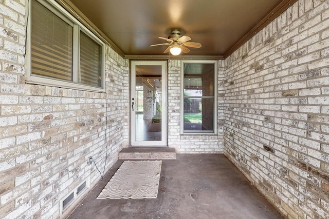 1308 Warwick St, Garland, TX 75040 - view of exterior entry featuring ceiling fan