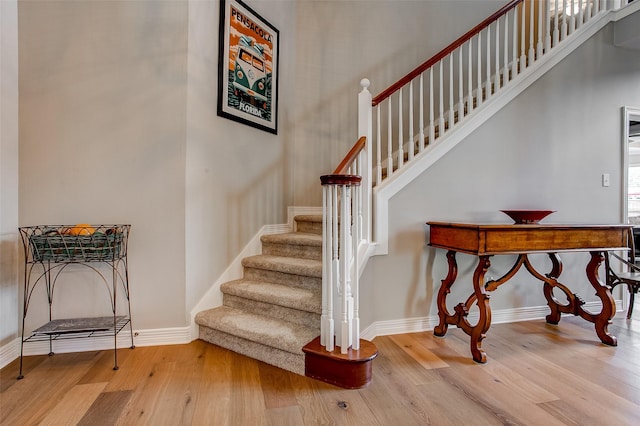 6712 E Park Dr, Fort Worth, TX 76132 - stairway featuring wood finished floors and baseboards