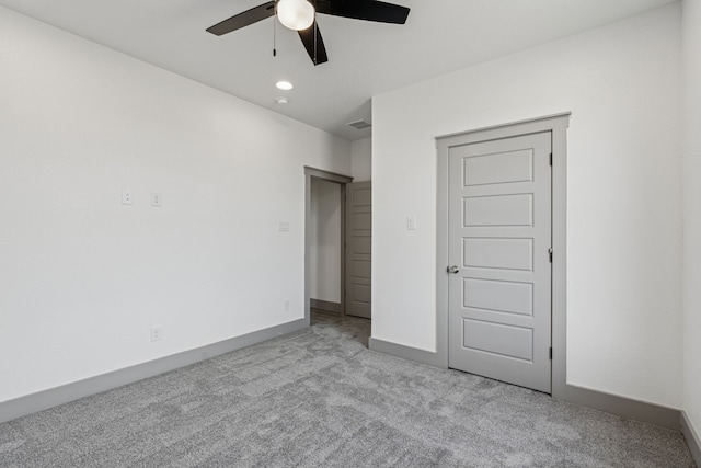 106 Maverick Way, Boyd, TX 76023 - unfurnished bedroom featuring carpet, ceiling fan, baseboards, and recessed lighting